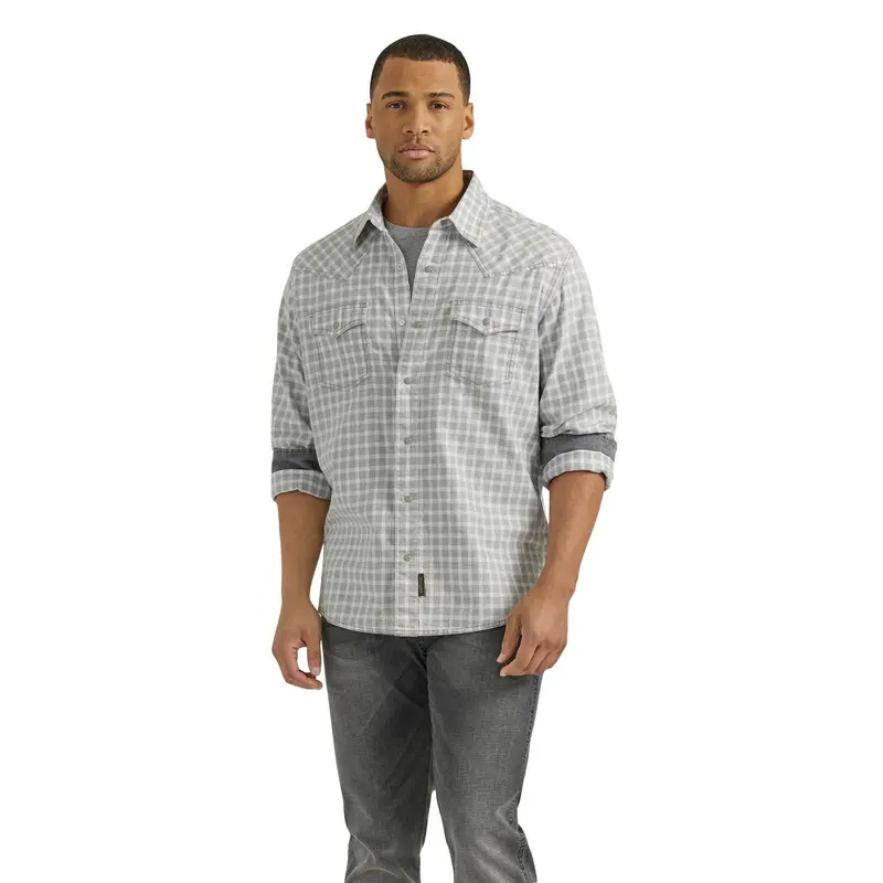 Men's Wrangler Retro® Modern Fit Premium Long Sleeve Shirt - 112352853 - Final Sale 1