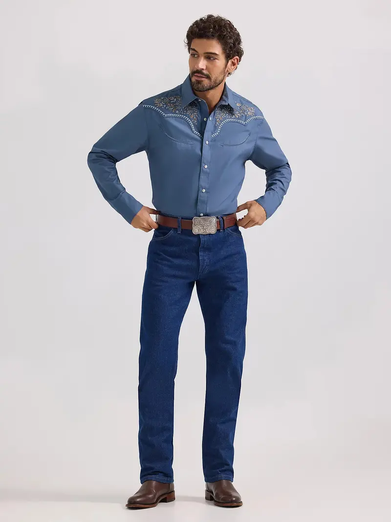 Men's Wrangler® Rodeo Ben Western Snap Shirt - 112360119 - Final Sale 1