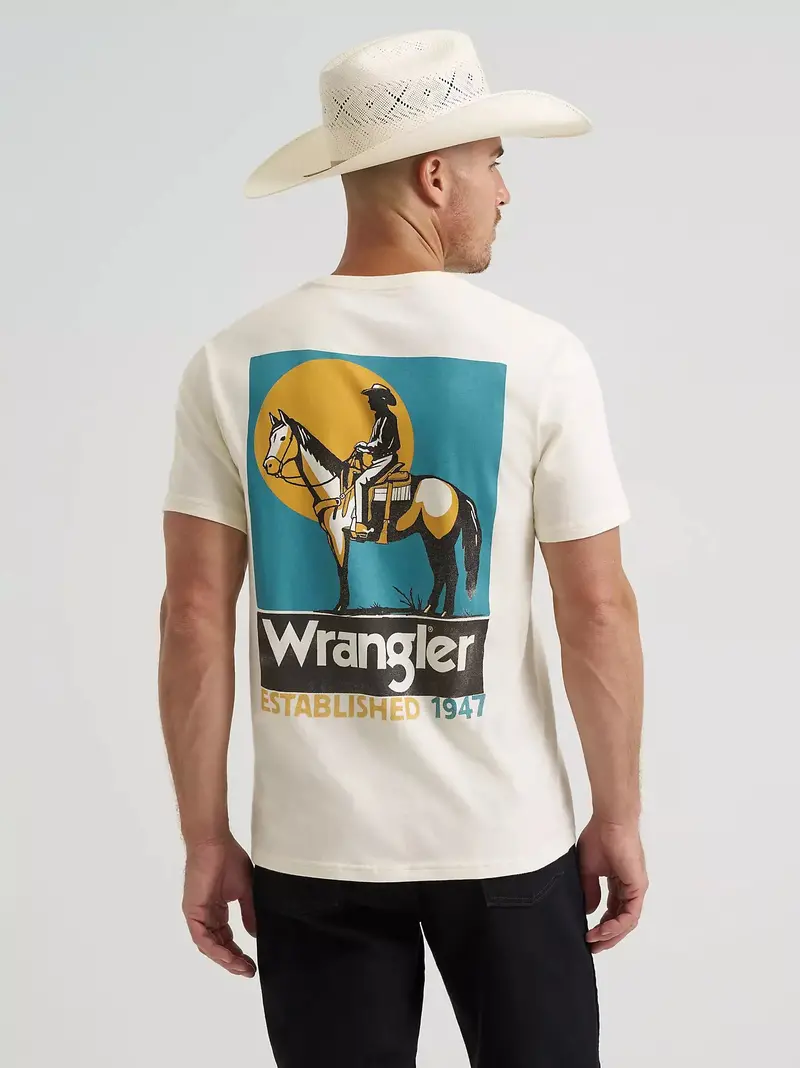 Men's Wrangler Silent Rider Back Graphic T-Shirt - 112372856 1