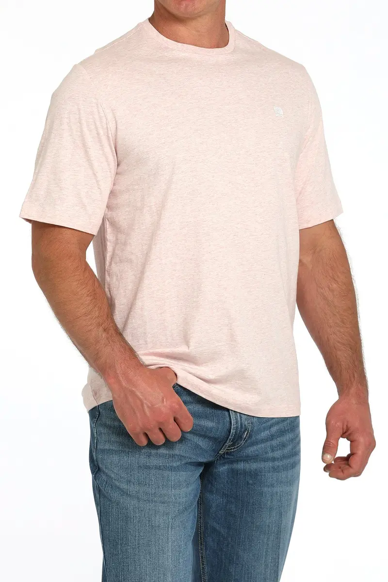 Men'scinch Solid Pink Logo Tee - Mtk1650003 2