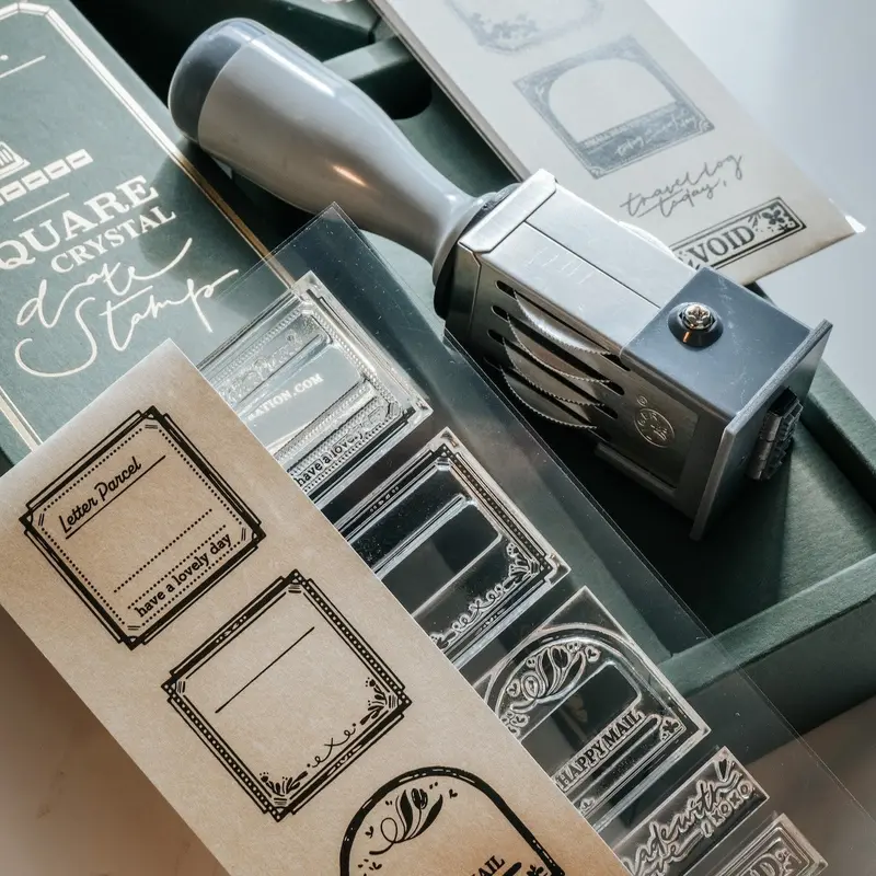 Meow Illustration - Crystal Date Stamp Set - Little Mailbox 1
