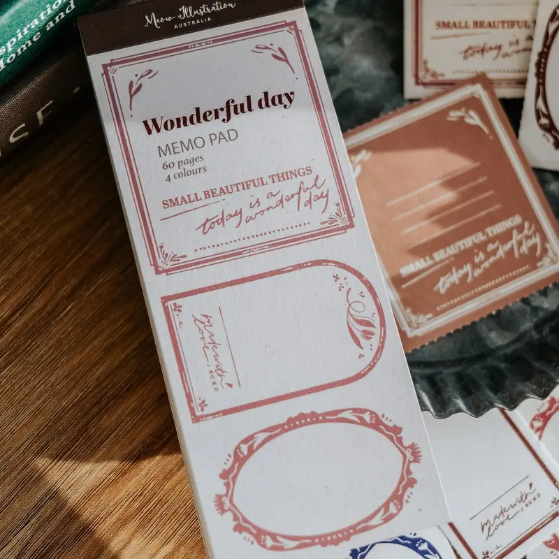 Meow Illustration - Memo Pad - Wonderful Day 1