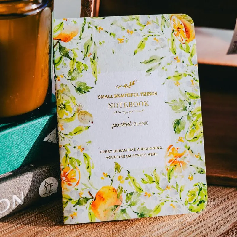 Meow Illustration - Notebook - Wild Orange Blossoms 1
