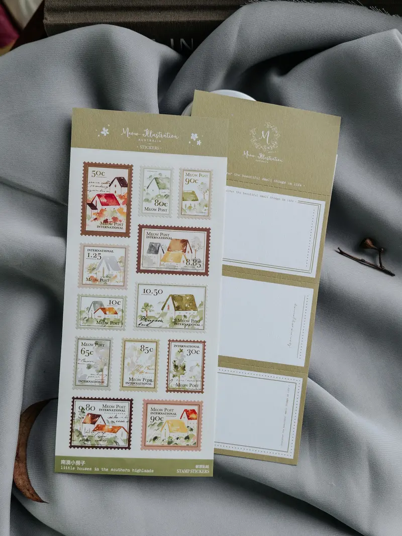 Meow Illustration - Planner Sticker - Little Houses 1