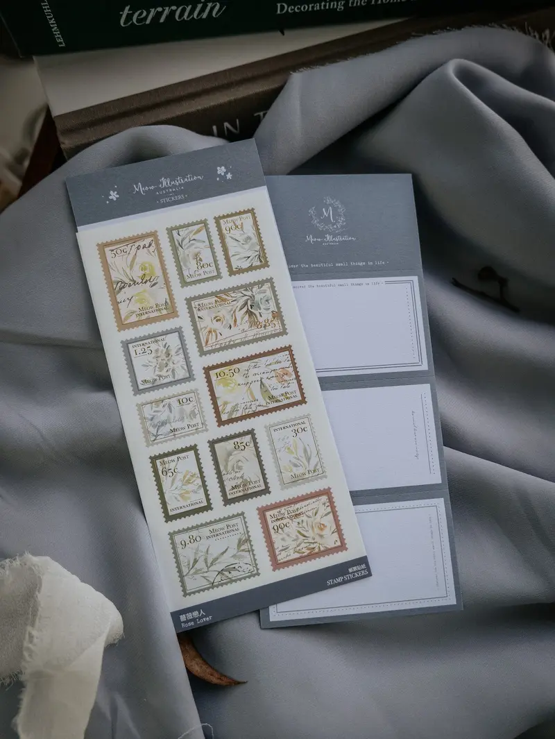 Meow Illustration - Planner Sticker - Rose Lover 1