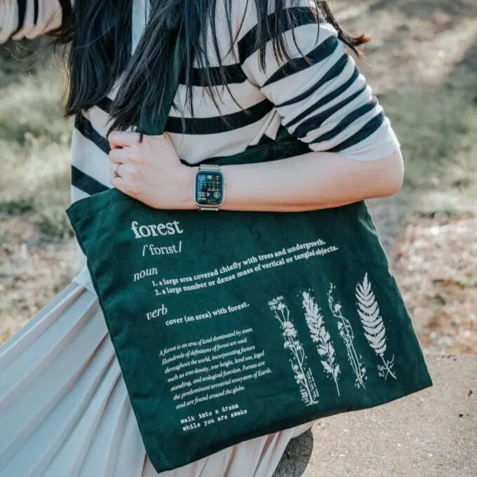 Meow Illustration - Tote - Forest 1