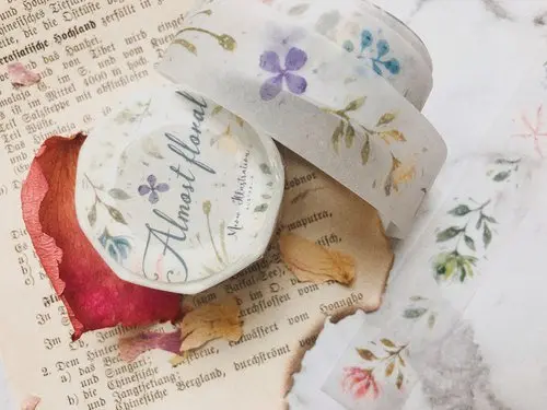 Meow Illustration - Washi Tape - Almost Floral 1