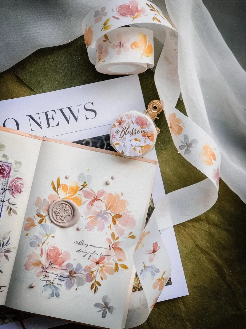 Meow Illustration - Washi Tape - Blossom Iv 1