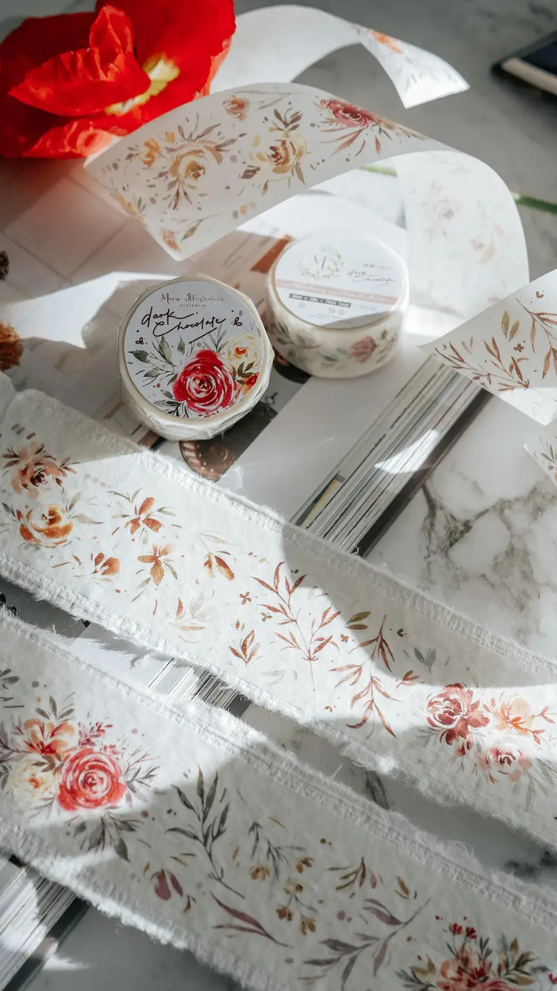 Meow Illustration - Washi Tape - Dark Chocolate 1