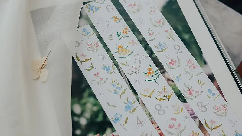 Meow Illustration - Washi Tape - Magic Flowers 1