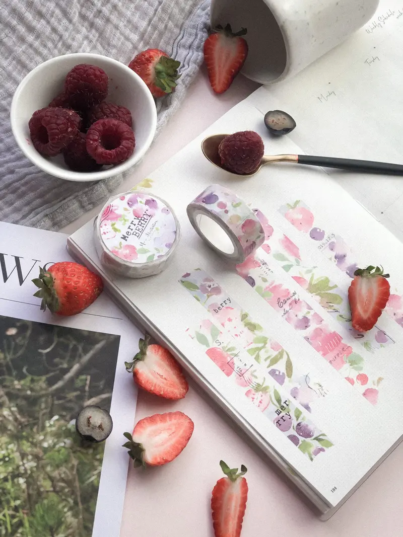 Meow Illustration - Washi Tape - Merry Berry 1