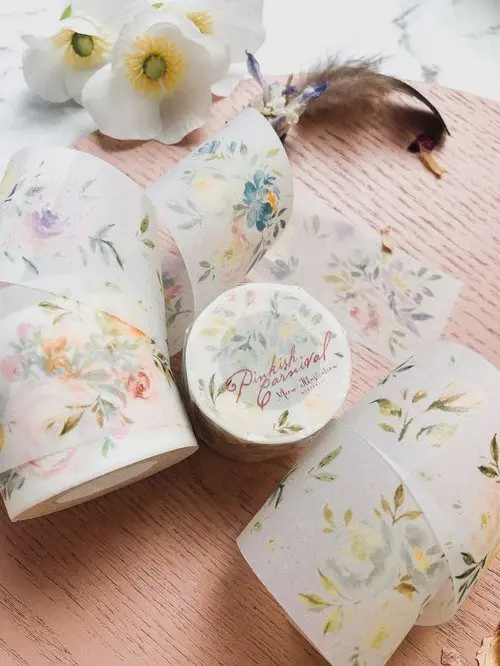 Meow Illustration - Washi Tape - Pinkish Carnival 1