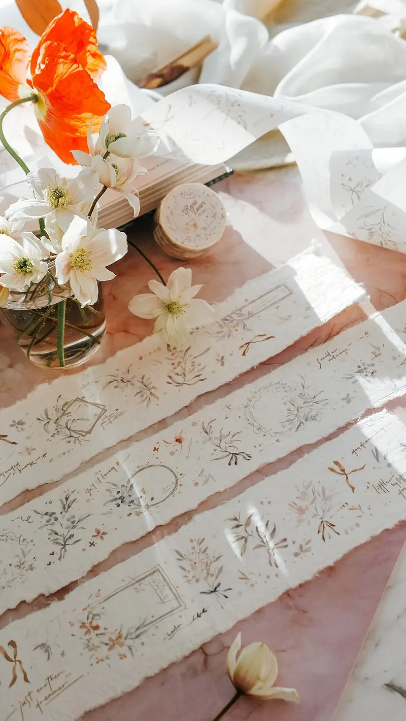 Meow Illustration - Washi Tape - Rose Lover . You 1