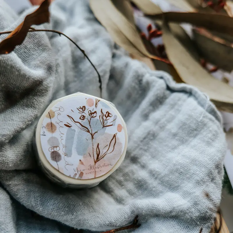 Meow Illustration - Washi Tape - Rosewood (Pet) 1