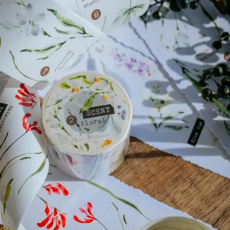 Meow Illustration - Washi Tape - Scent.Floral 1