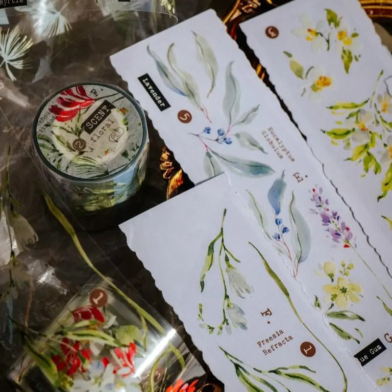 Meow Illustration - Washi Tape - Scent.Floral (Pet) 1