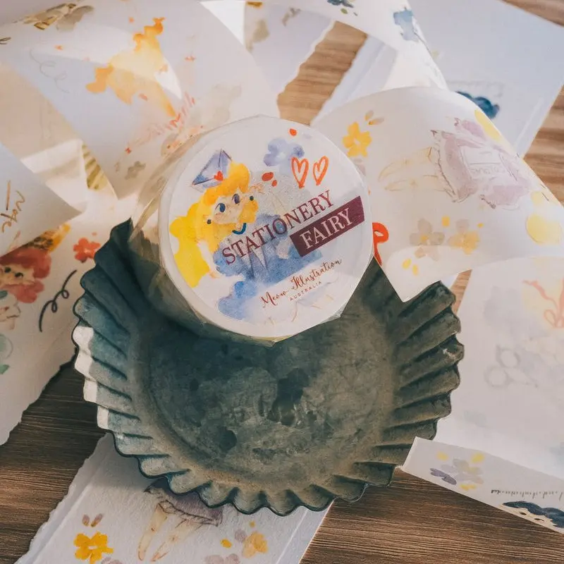 Meow Illustration - Washi Tape - Stationery Fairy 1