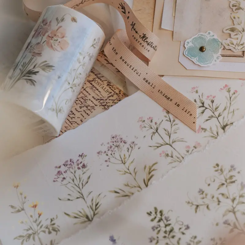 Meow Illustration - Washi Tape - Wonderful Weeds 1