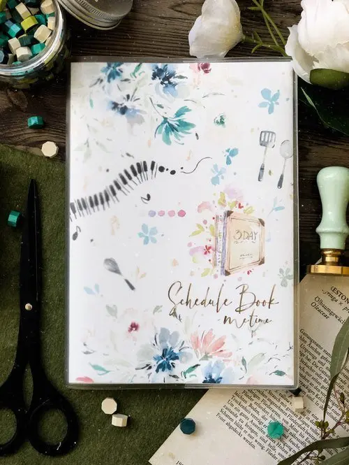 Meow Illustration - Weekly Planner - Blue Diary 1