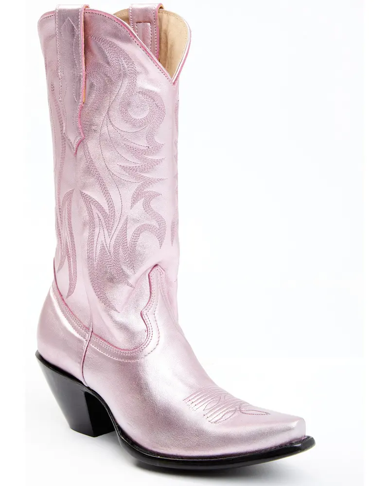 Metallic Leather Western Boot - Snip Toe 1