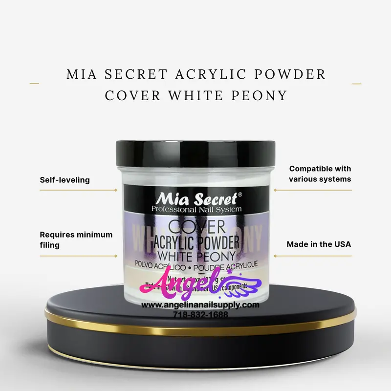 Mia Secret Acrylic Powder Cover White Peony 4Oz 1