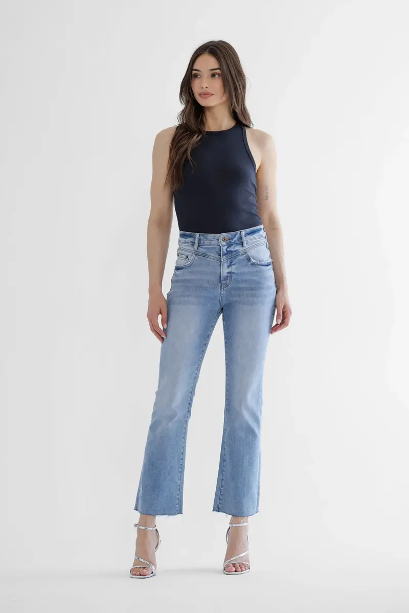Mica Denim High Rise Front Yoke Bootcut Jean - Mdp-B3282 1