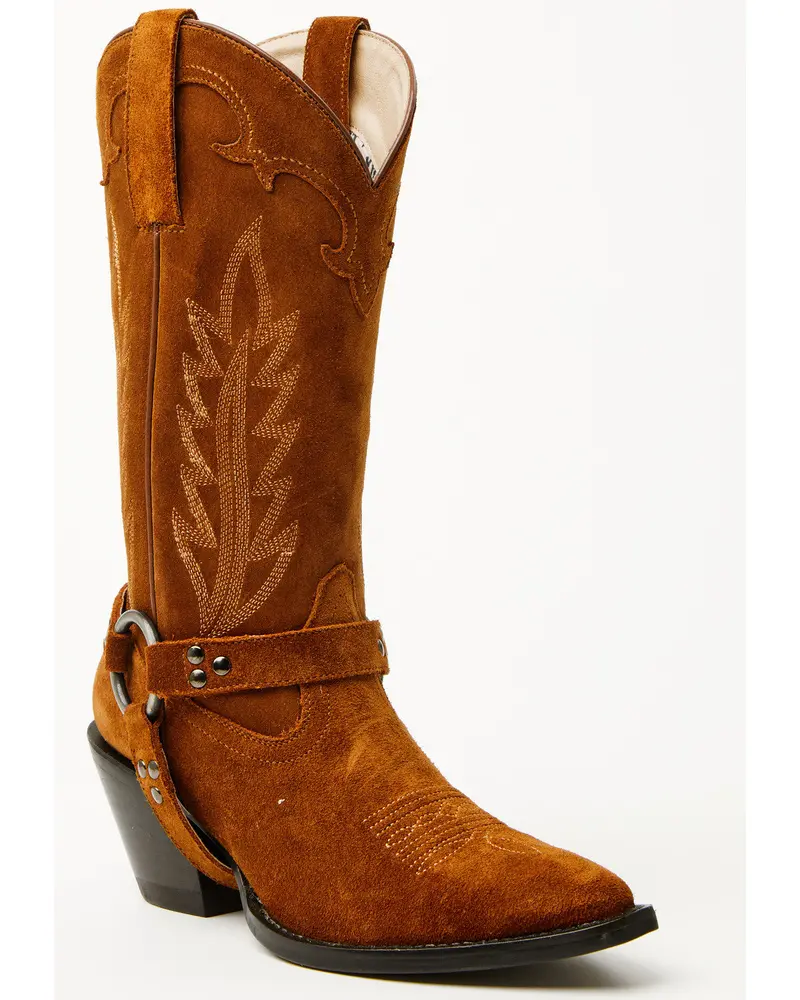 Midnight Rider Suede Western Boots - Snip Toe 1