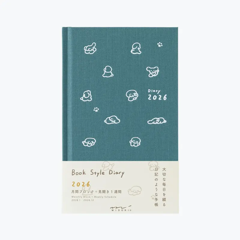 Midori - 2026 Diary - Book Style - B6 - Dogs 1