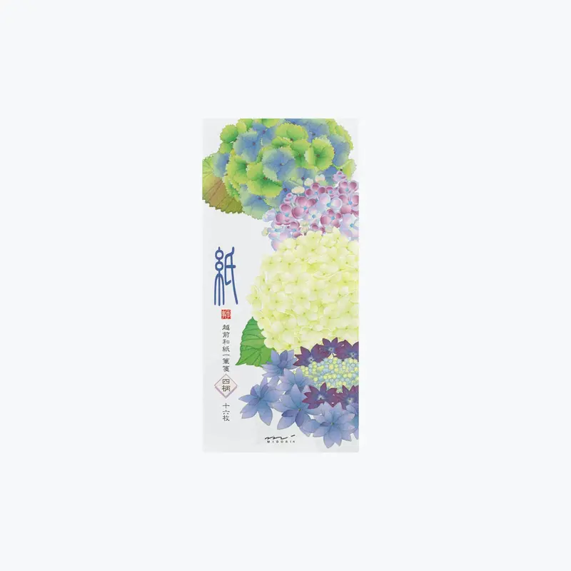 Midori - Letter Pad - Kami - Hydrangea 1