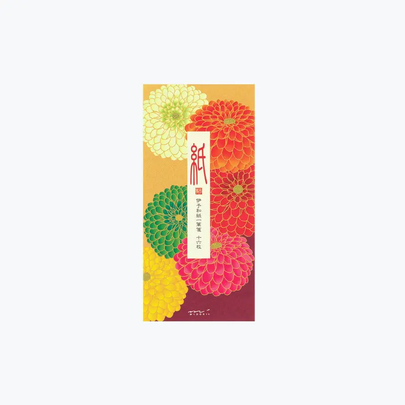 Midori - Letter Pad - Kami - Pompon Chrysanthemum 1