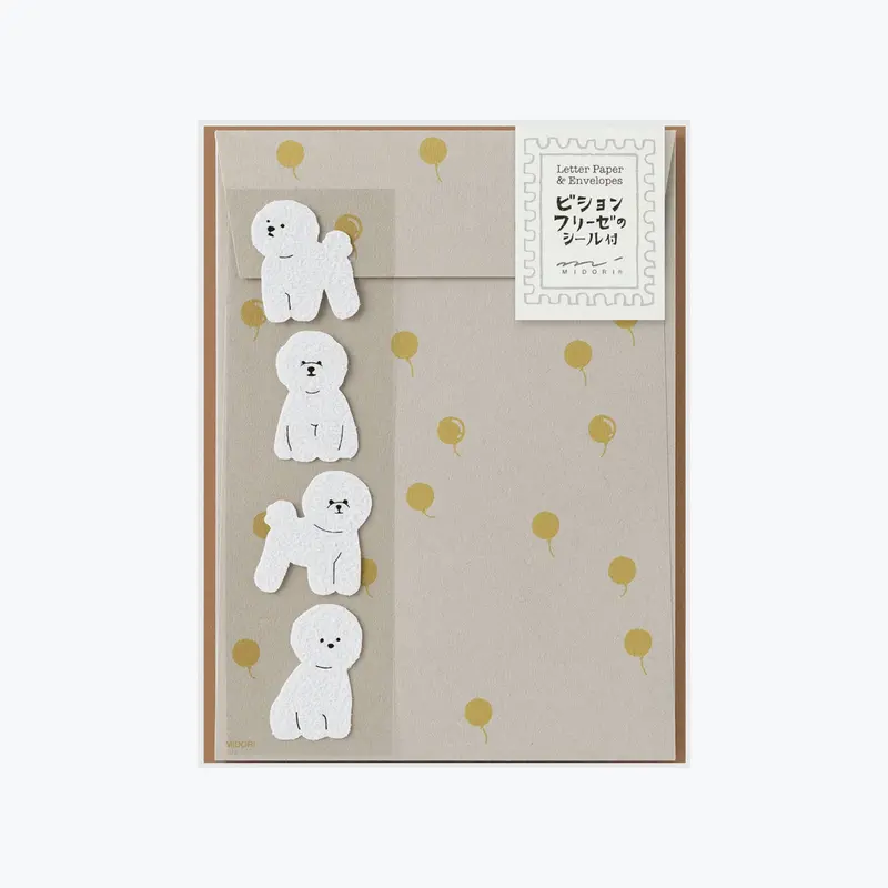Midori - Letter Set - Animals - Bichon Frisé 1
