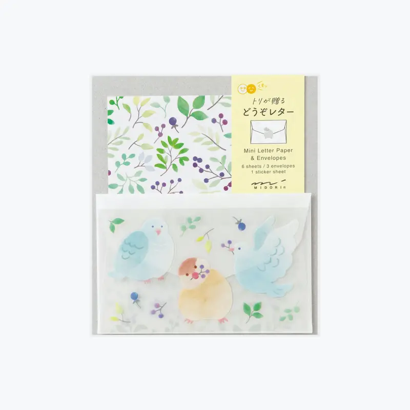 Midori - Letter Set - Animals In Nature - Bird 1