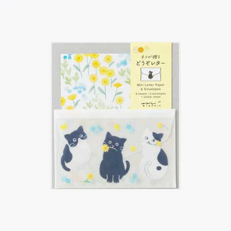 Midori - Letter Set - Animals In Nature - Cat 1