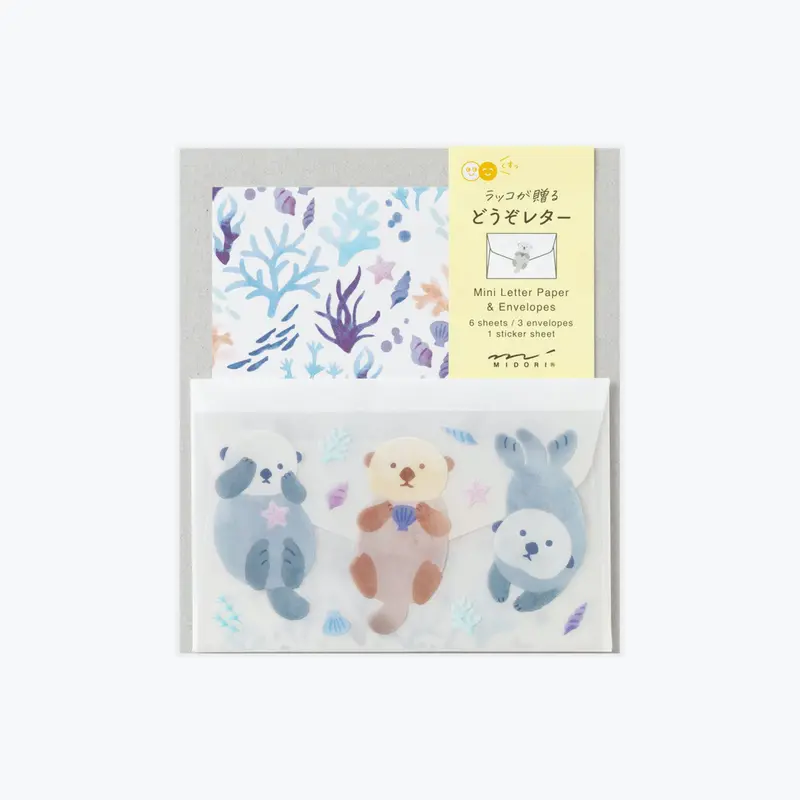 Midori - Letter Set - Animals In Nature - Sea Otter 1