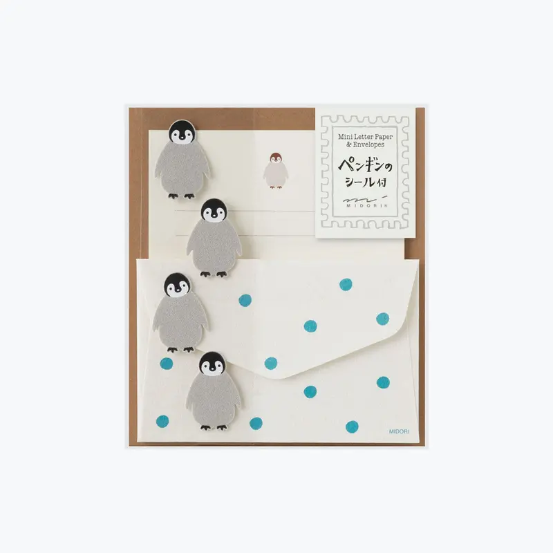 Midori - Letter Set - Animals (Mini) - Penguin 1