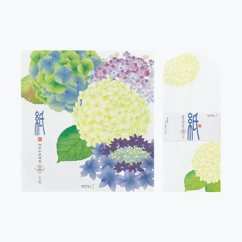 Midori - Letter Set - Kami - Hydrangea 1