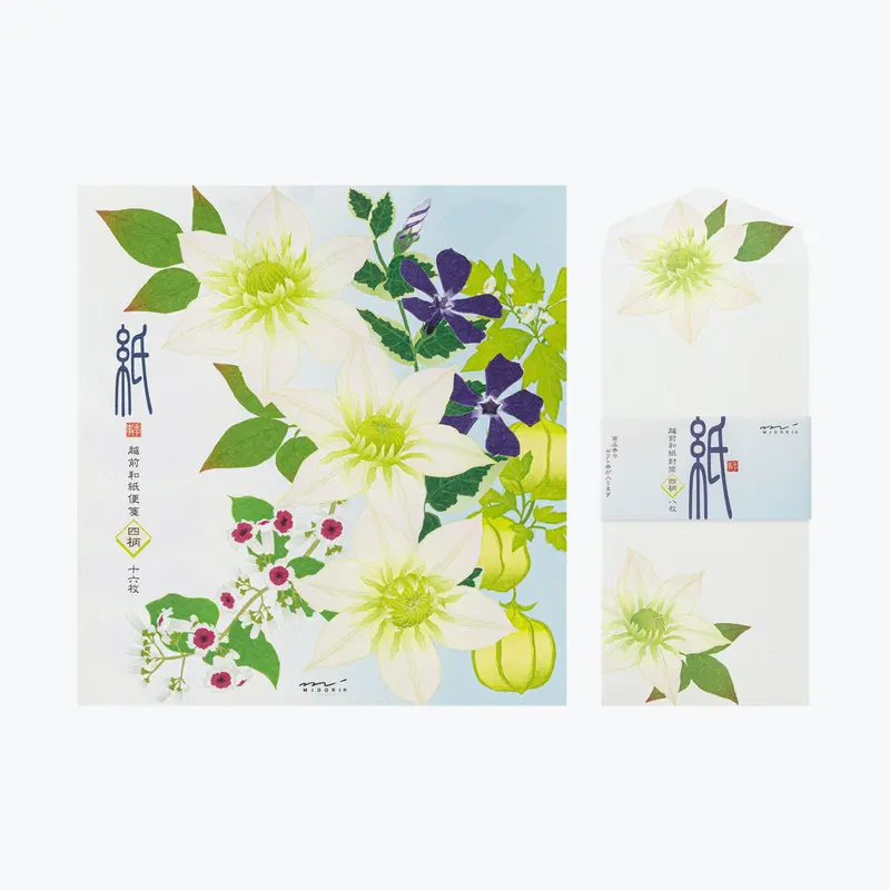 Midori - Letter Set - Kami - Summer Flowers 1
