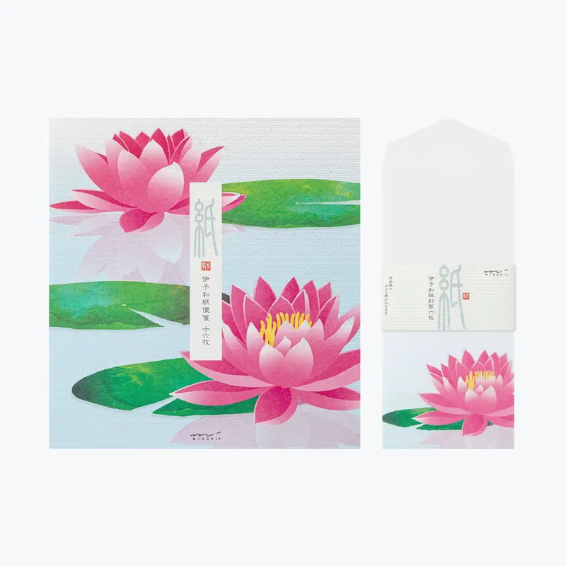 Midori - Letter Set - Kami - Water Lily Reflection 1