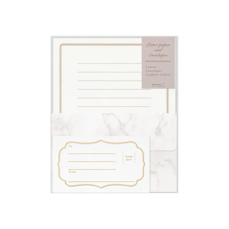 Midori - Letter Set - Marble 1