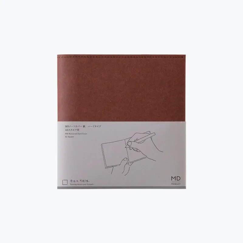 Midori - Notebook Cover - Hard - A5 Square - Brown 1