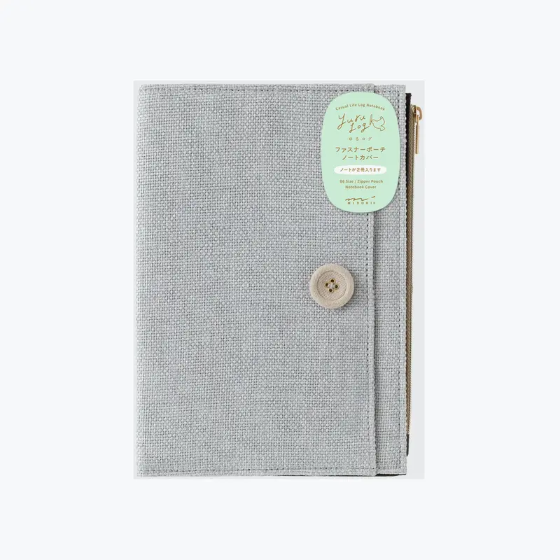 Midori - Notebook Cover - Yuru Log - B6 - Cloth Gray 1
