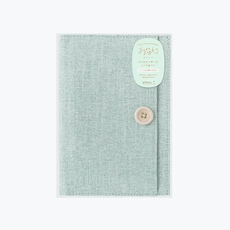 Midori - Notebook Cover - Yuru Log - B6 - Cloth Light Blue 1