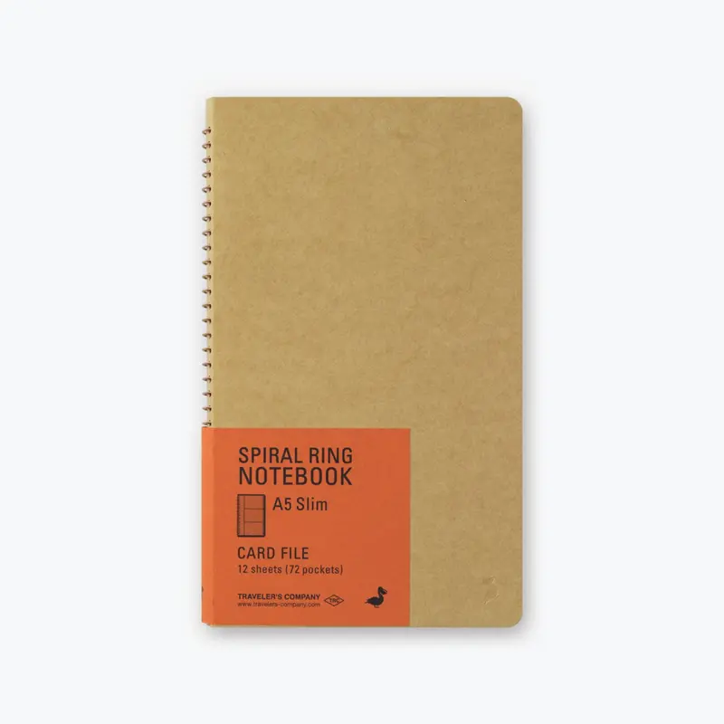 Midori - Notebook - Spiral Ring - A5 Slim - Card File 1