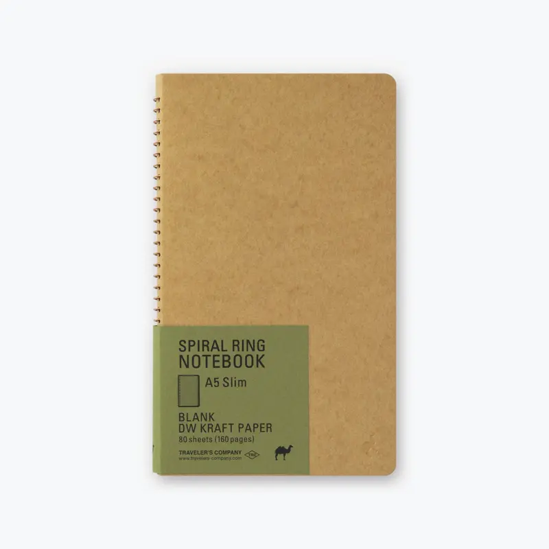 Midori - Notebook - Spiral Ring - A5 Slim - Dw Kraft Paper 1