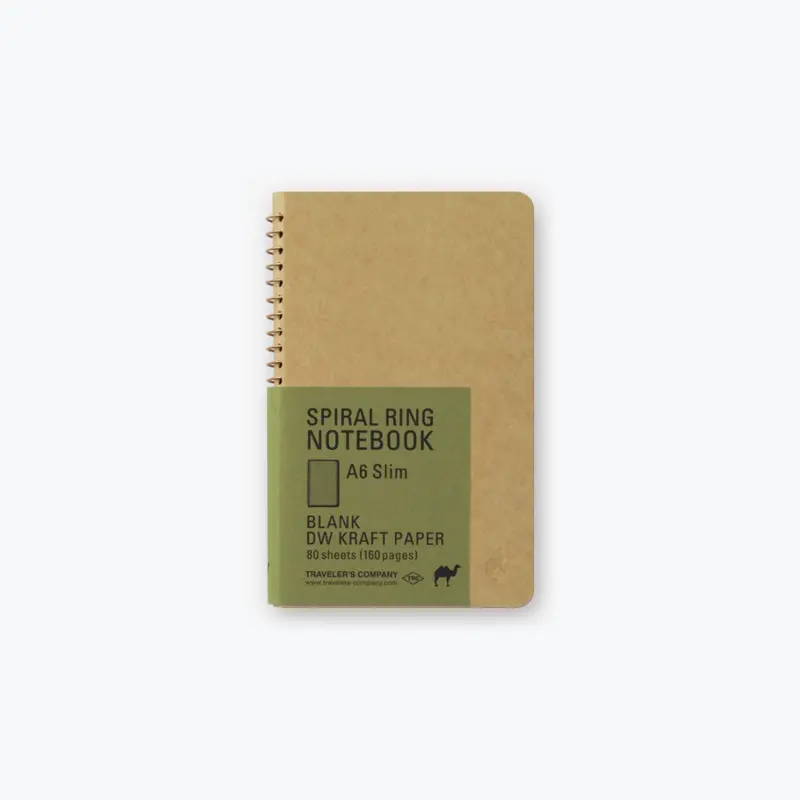 Midori - Notebook - Spiral Ring - A6 Slim - Dw Kraft Paper 1