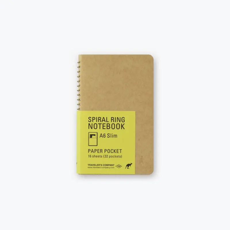 Midori - Notebook - Spiral Ring - A6 Slim - Paper Pocket 1