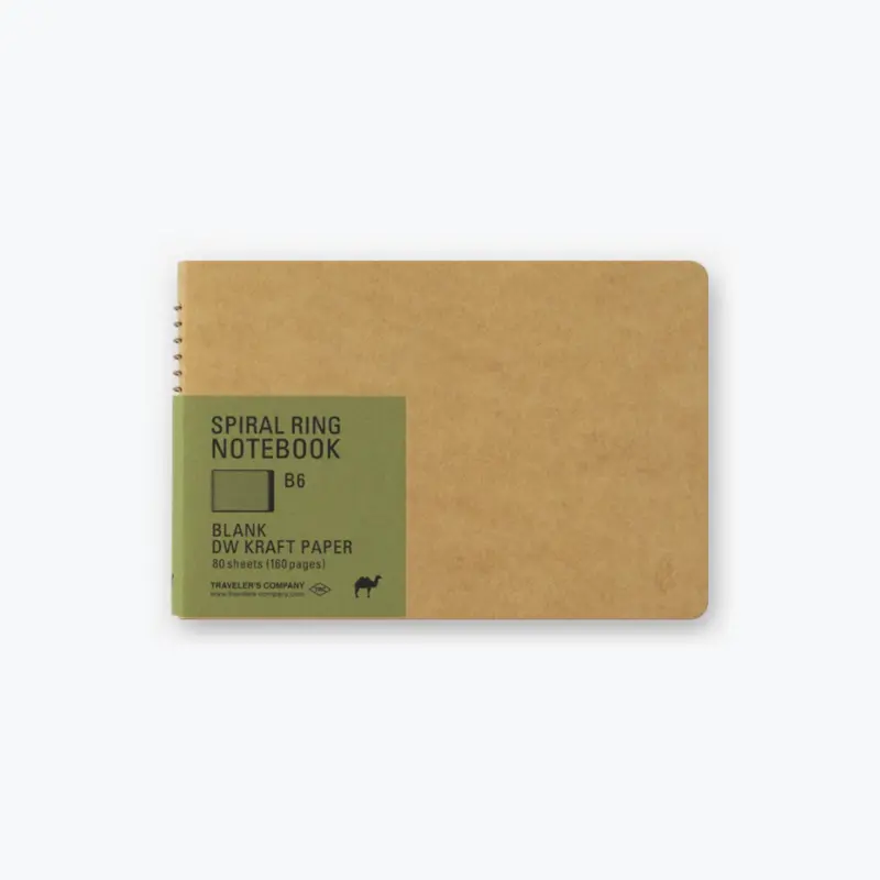 Midori - Notebook - Spiral Ring - B6 - Dw Kraft Paper 1