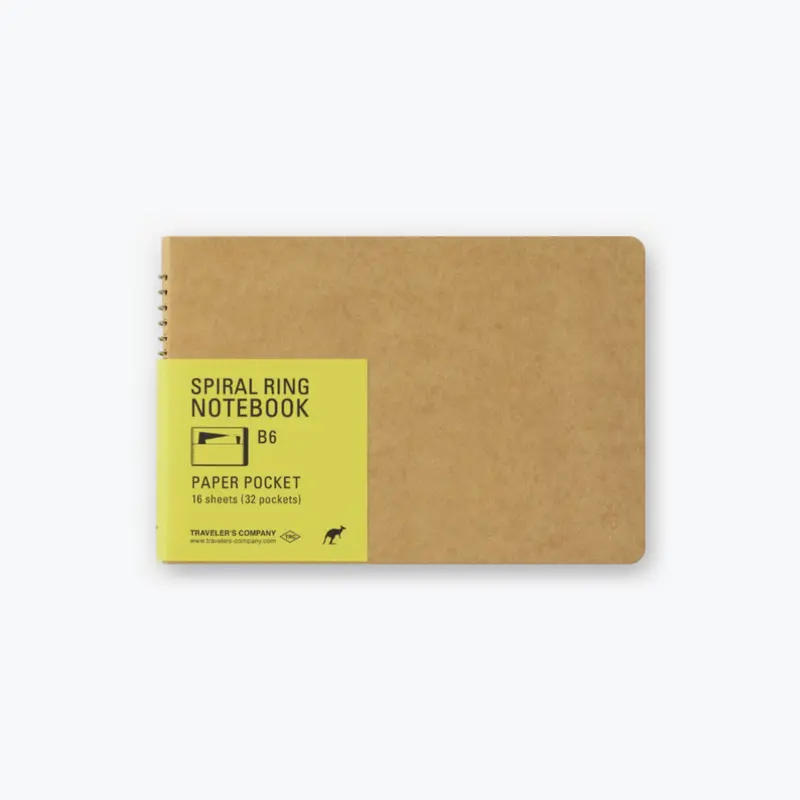 Midori - Notebook - Spiral Ring - B6 - Paper Pocket 1