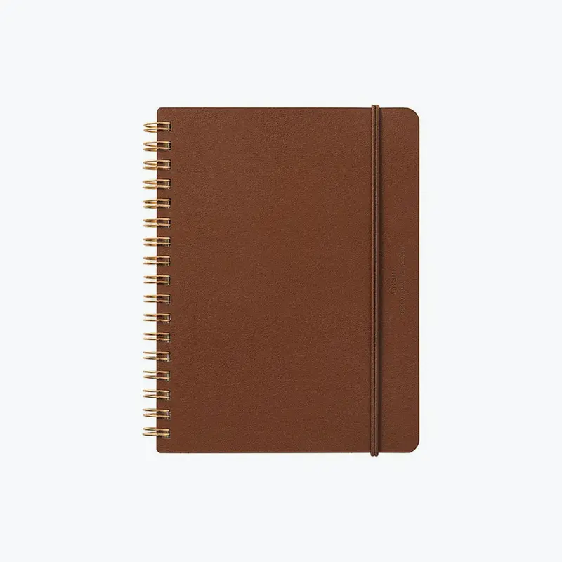 Midori - Notebook - Wire-O - B6 - Brown 1