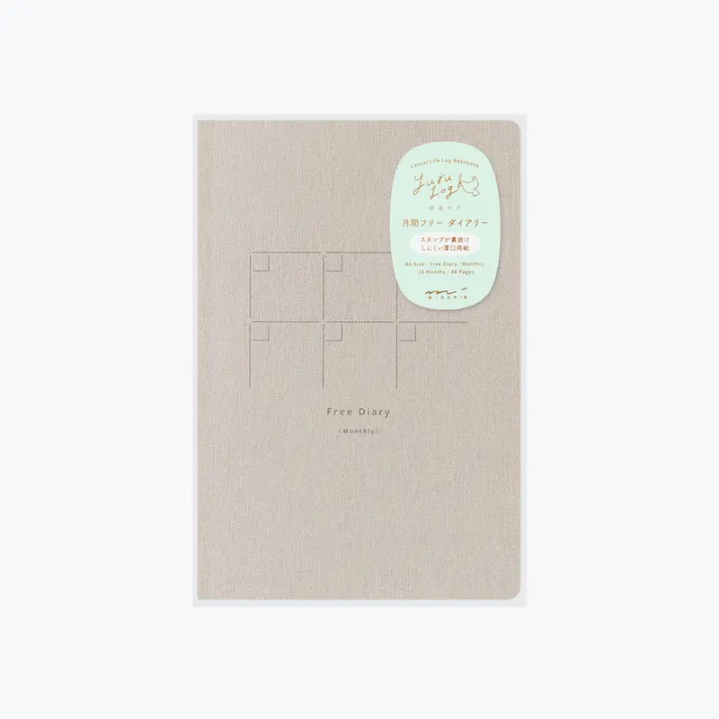 Midori - Notebook - Yuru Log - B6 - Free Diary Monthly 1